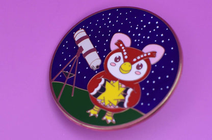 Star-Gazing Owl Enamel Pin