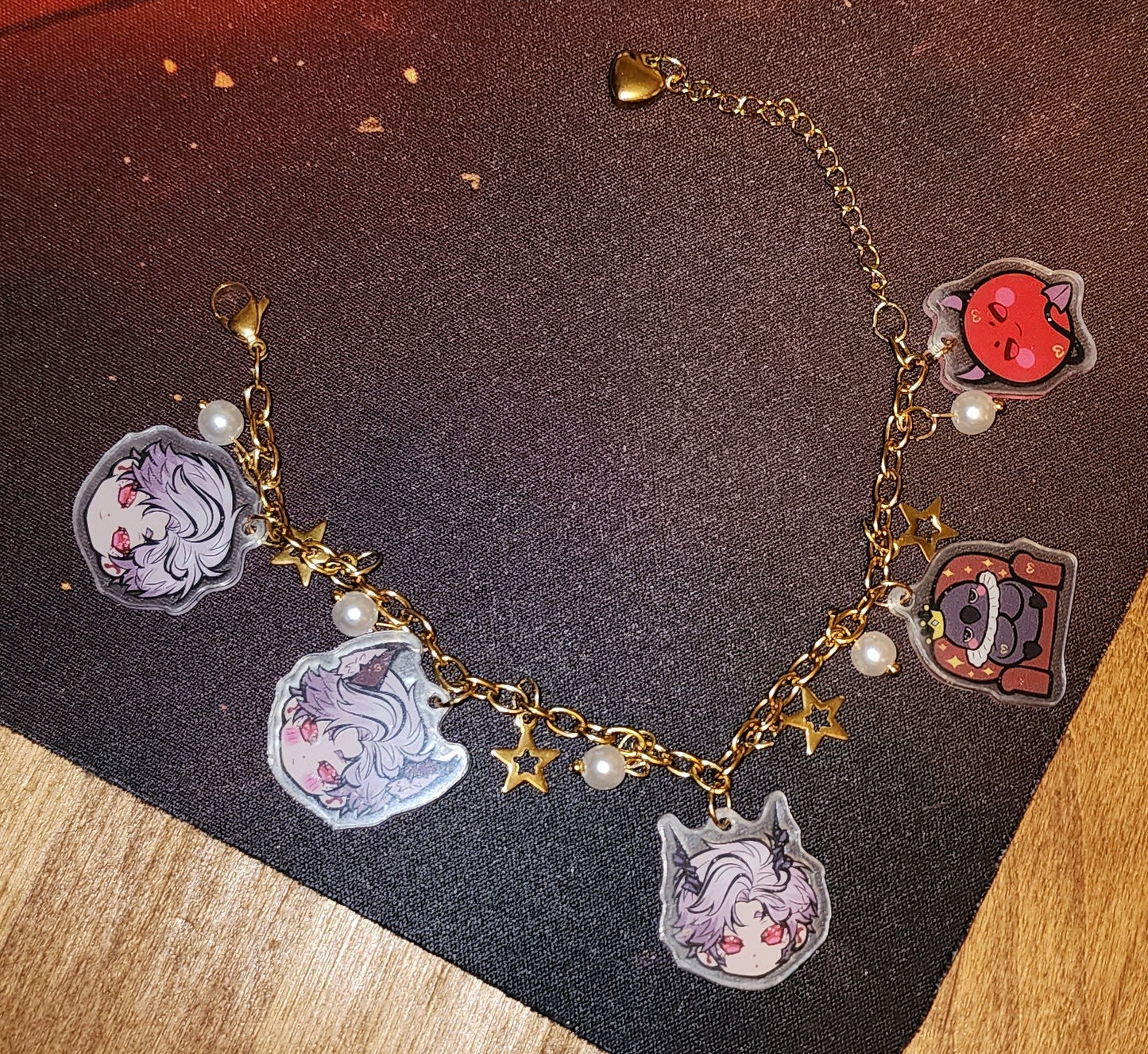 Sylus Acrylic Charm Bracelet